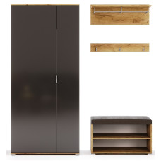 Комплект в прихожую 2 Луна / Luna Дуб Крафт – Мат Лава MiroMark