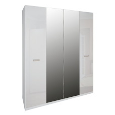 Шкаф 4Дв с зеркалом Белла / Bella Глянец Белый MiroMark BL-14-WB