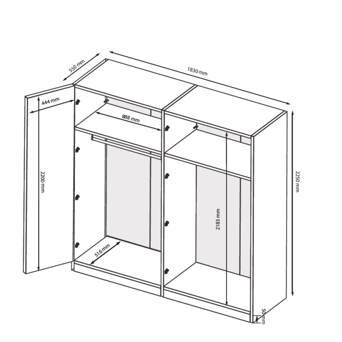 Шкаф Белла 4Дв MiroMark купить