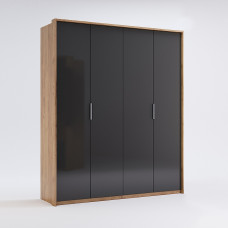 Шафа 4Дв без дзеркал Місяць / Luna Дуб Крафт – Мат Лава MiroMark LN-24-LV