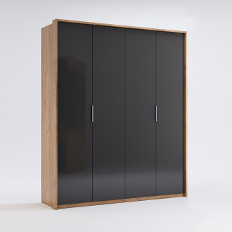 Шафа 4Дв без дзеркал Місяць / Luna Дуб Крафт – Мат Лава MiroMark LN-24-LV