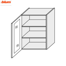 Кухонная секция Валенсия верхняя 60В/720 1дв Витрина Pro Blum VL-473W/9003 MiroMark