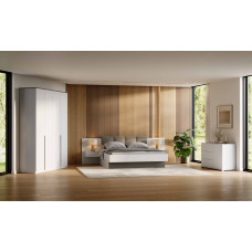 Комплект в спальню 4Д Бартон / Barton Супер Мат Білий MiroMark 