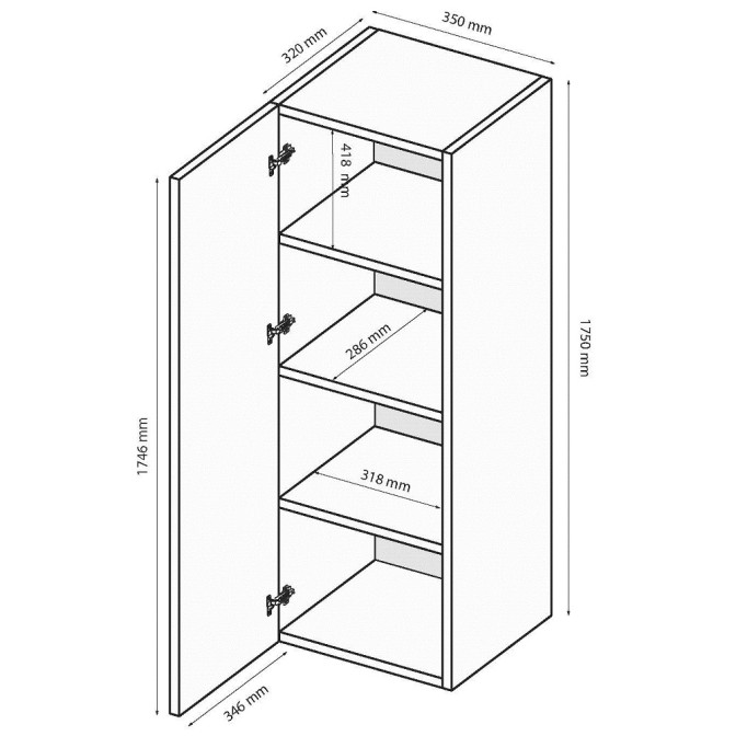 Секция BOX-24 / Глянец Чёрный MiroMark BX-24-BL