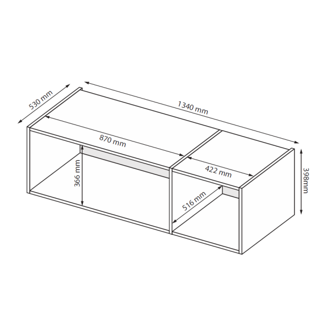 Антресоль Корпус 3Дв Ідея / Idea Глянець Білий MiroMark ID-23-WB