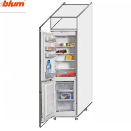 Кухонна секція Валенсія Пенал 60ПХ/2320 Холодильник Pro Blum VL-867W/9003 MiroMark
