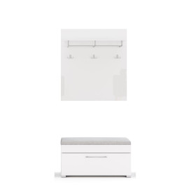 Комплект в прихожую 2 Аманда / Amanda Глянец Белый MiroMark