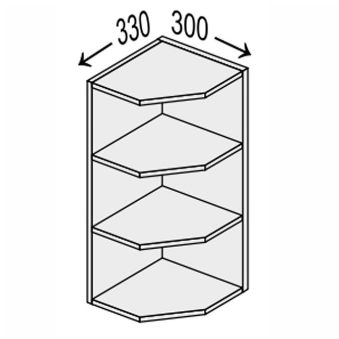 Кухонная секция Мери верхняя 30ВЗК/720 Угловое окончание MR-431W MiroMark