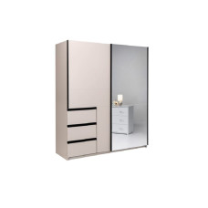 Шафа-купе 1.75м 2Дв із дзеркалом Вільма / Wilma Кашемір MiroMark WL-17-CM