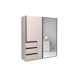 Шафа-купе 1.75м 2Дв із дзеркалом Вільма / Wilma Кашемір MiroMark WL-17-CM