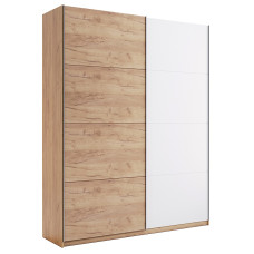 Шкаф-купе без зеркала 1,5*2,4 Асти / Asti Глянец Белый - Дуб Крафт MiroMark AS-88-WB