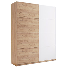 Шкаф-купе без зеркала 1,5*2,4 Асти / Asti Глянец Белый - Дуб Крафт MiroMark AS-88-WB