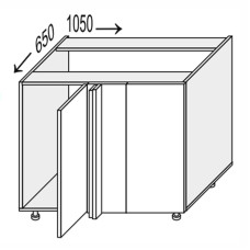 Кухонная секция Винтаж нижняя Угол Н 90° 1050х650/820 1дв VN-093W/9003 MiroMark