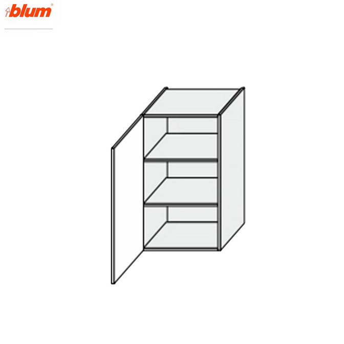 Кухонная секция Мери верхняя 45В/720 1дв Pro Blum MR-443W/9003gl MiroMark
