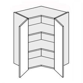 Кухонная секция Миллениум верхняя Угол В 90° 650х650/720 2дв ML-492W/9003 MiroMark