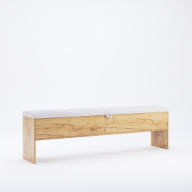 Банкетка 1,6x2,0 Асти / Asti Глянец Белый - Дуб Крафт MiroMark AS-31-WB