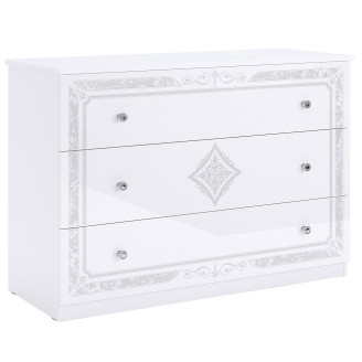 Комод 3Ящ Луиза / Luiza Глянец Белый MiroMark LZ-63-WB