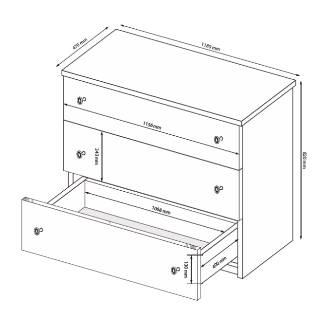 Комод Луиза 3Шх MiroMark купить