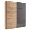 Шафа-купе 2000*2400 Місяць / Luna Дуб Крафт - Мат Лава MiroMark LN-85-LV