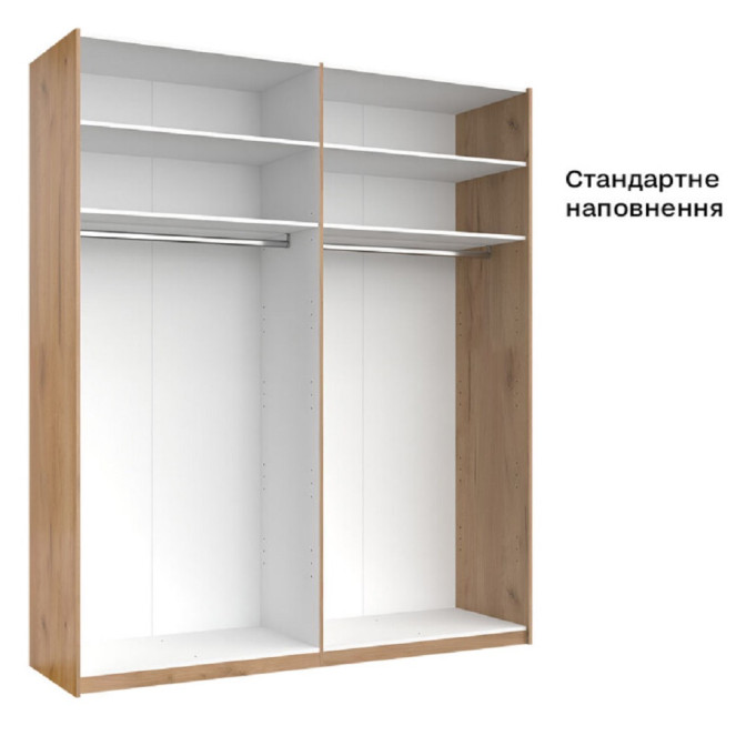 Шафа-купе 2000*2400 Місяць / Luna Дуб Крафт - Мат Лава MiroMark LN-85-LV