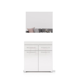 Комплект у передпокій 1 Аманда / Amanda Глянець Білий MiroMark