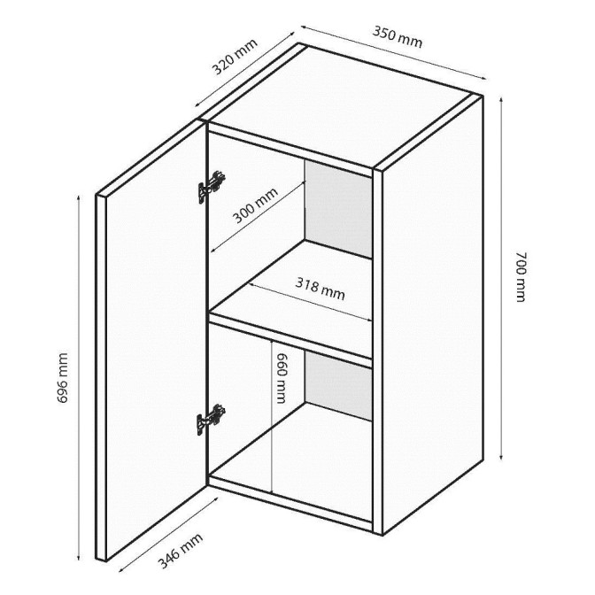 Секция BOX-21 / Глянец Белый MiroMark BX-21-WB