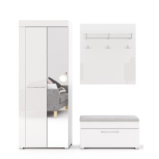 Комплект в прихожую 4 Аманда / Amanda Глянец Белый MiroMark