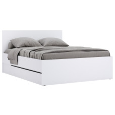 Кровать с ящиками для белья 1,6х2,0 Тибо / Tibo Супер Мат Белый MiroMark TB-36-WM