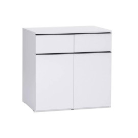 Комод 2Дв 2Ящ Лука / Lucca Глянец Белый - Мат Антрацит MiroMark LC-62-WB