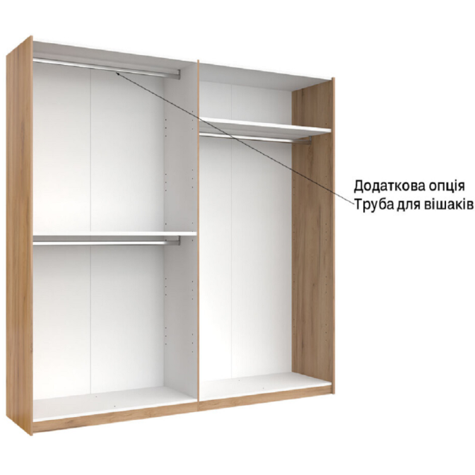 Шкаф-купе с зеркалом 2,5x2,1 Белла / Bella Глянец Белый MiroMark BL-16-WB