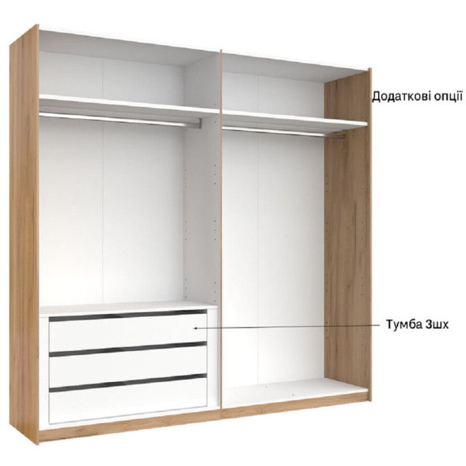 Шкаф-купе с зеркалом 2,5x2,1 Белла / Bella Глянец Белый MiroMark BL-16-WB