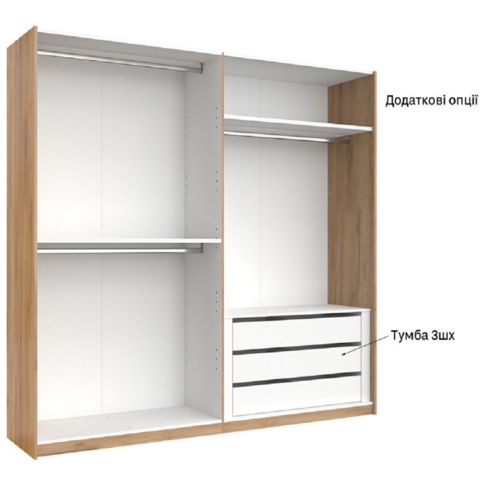 Шкаф-купе с зеркалом 2,5x2,1 Белла / Bella Глянец Белый MiroMark BL-16-WB