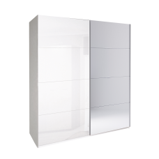 Шкаф-купе 2,5х2,1 с зеркалом Империя / Imperia Глянец Белый MiroMark MP-16-WB