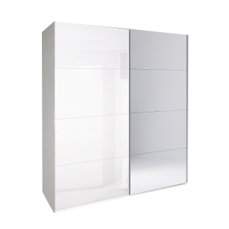 Шкаф-купе 2,5х2,1 с зеркалом Империя / Imperia Глянец Белый MiroMark MP-16-WB