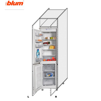 Кухонная секция Миллениум WG Пенал 60ПХ/2140 Холодильник Pro Blum Правая ML-767W/01R MiroMark 