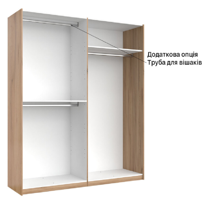 Шафа-купе 2,0х2,1 Фемелі / Family Глянець Білий MiroMark FM-20-WB