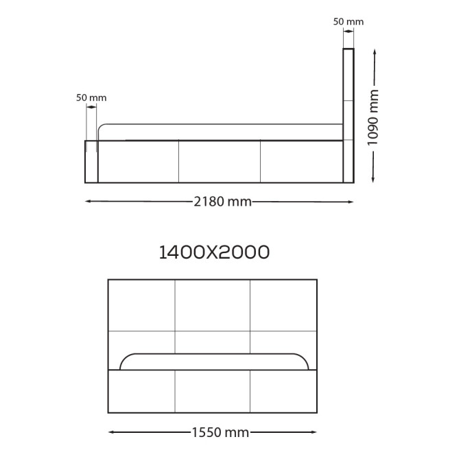 Кровать Мягкая обивка 1,4x2,0 Лилу / Lily MiroMark SF-34-LY