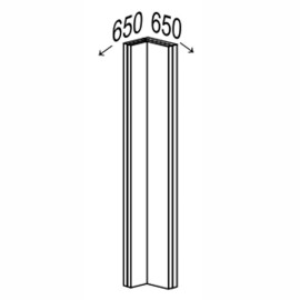 Кухонна секція Мері нижня Кут Н 90° 650х650/820 Обманка MR-095W/9003gl MiroMark