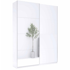 Шкаф-купе с зеркалом 2,0x2,4 Бартон / Barton Супер Мат Белый MiroMark BT-86-WM