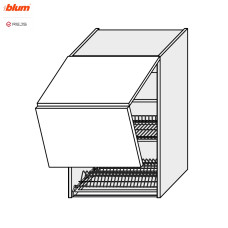 Кухонная секция Винтаж верхняя 80ВС/900 2дв Сушка Aventos Pro Blum  +  Rejs VN-588W/9003 MiroMark