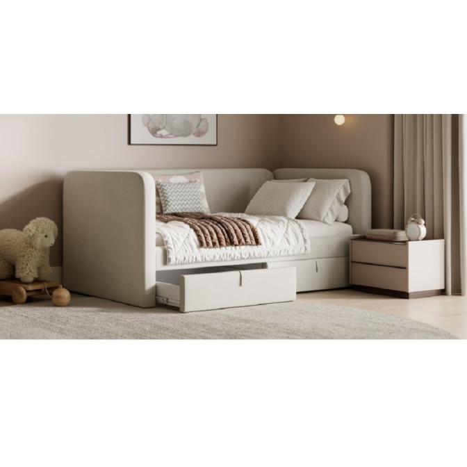 Ліжко М'яка оббивка з ящиками 0,9х2,0 Хеппі / Happy MiroMark SF-32-HP