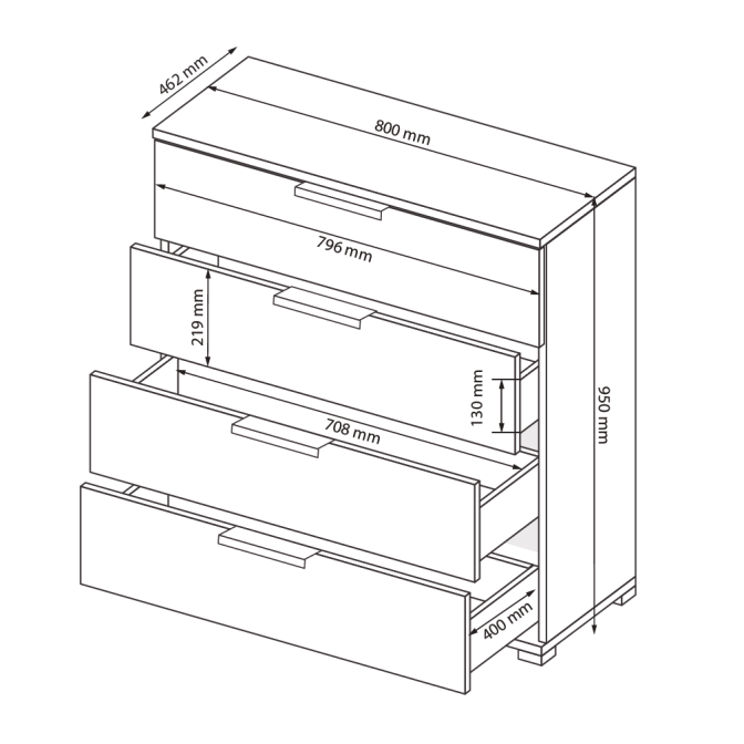 Комод Асті Дв 1Шх MiroMark купити