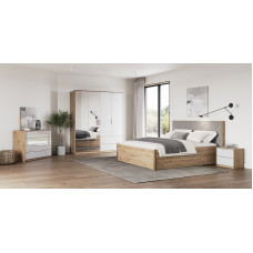 Модульная спальня Реймонд / Raymond Глянец Белый - Дуб Артизан MiroMark