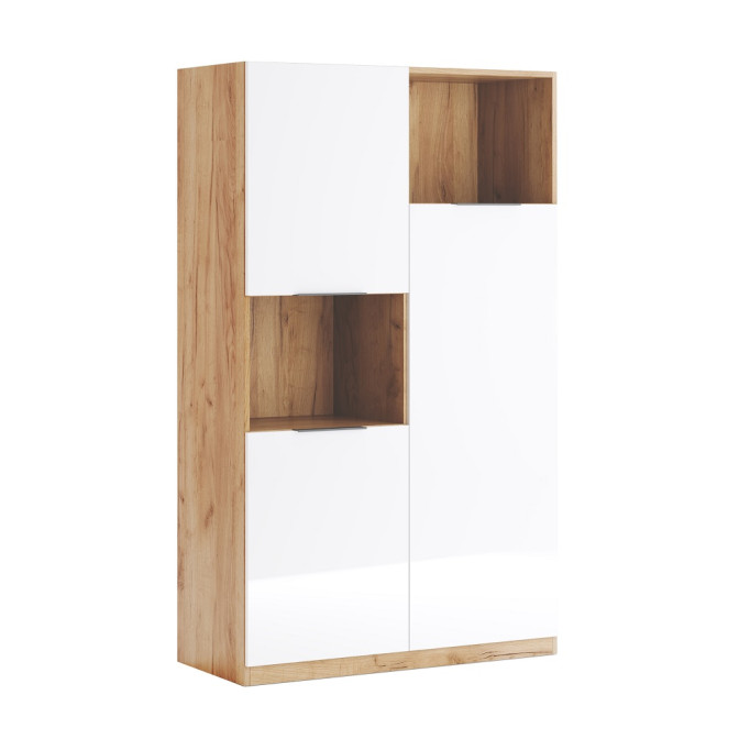 Комплект в Дитячу спальню Асті Джуніор / Asti Junior Дуб Крафт - Глянець Білий Пенал 2Дв, Пенал 3Дв, Шафа, Тумба, Ліжко, Столик, Поличка MiroMark