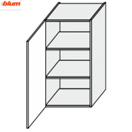 Кухонна секція Валенсія верхня 30В/720 1дв Pro Blum VL-433W/9003 MiroMark