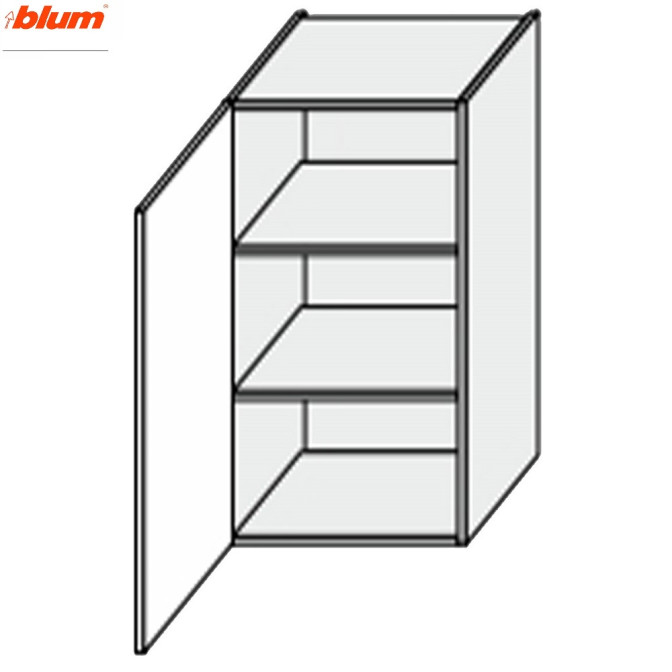 Кухонна секція Валенсія верхня 30В/720 1дв Pro Blum VL-433W/9003 MiroMark