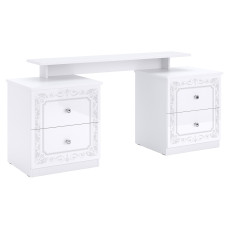 Столик туалетный 4Ящ Луиза / Luiza Глянец Белый MiroMark LZ-74-WB