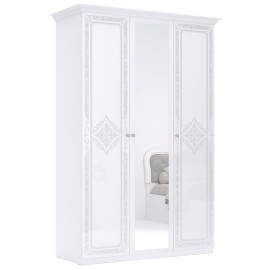 Шкаф 3Дв с зеркалом Луиза / Luiza Глянец Белый MiroMark LZ-13-WB