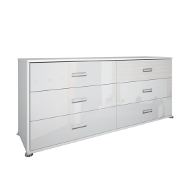 Комод 6Ящ Белла / Bella Глянец белый MiroMark BL-66-WB