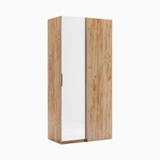 Шкаф угловой 90° Асти / Asti Глянец Белый - Дуб Крафт MiroMark AS-09-WB